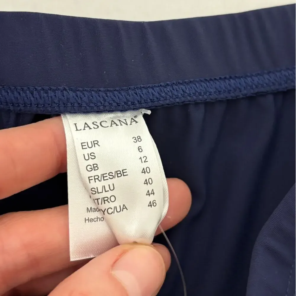 NWT Lascana High Rise Shaping Bikini Bottoms in Navy Blue - Size 6